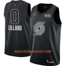 Maillot NBA Portland Trail Blazers Damian Lillard 0 2018 All-Star Jordan Brand Noir Swingman - Homme